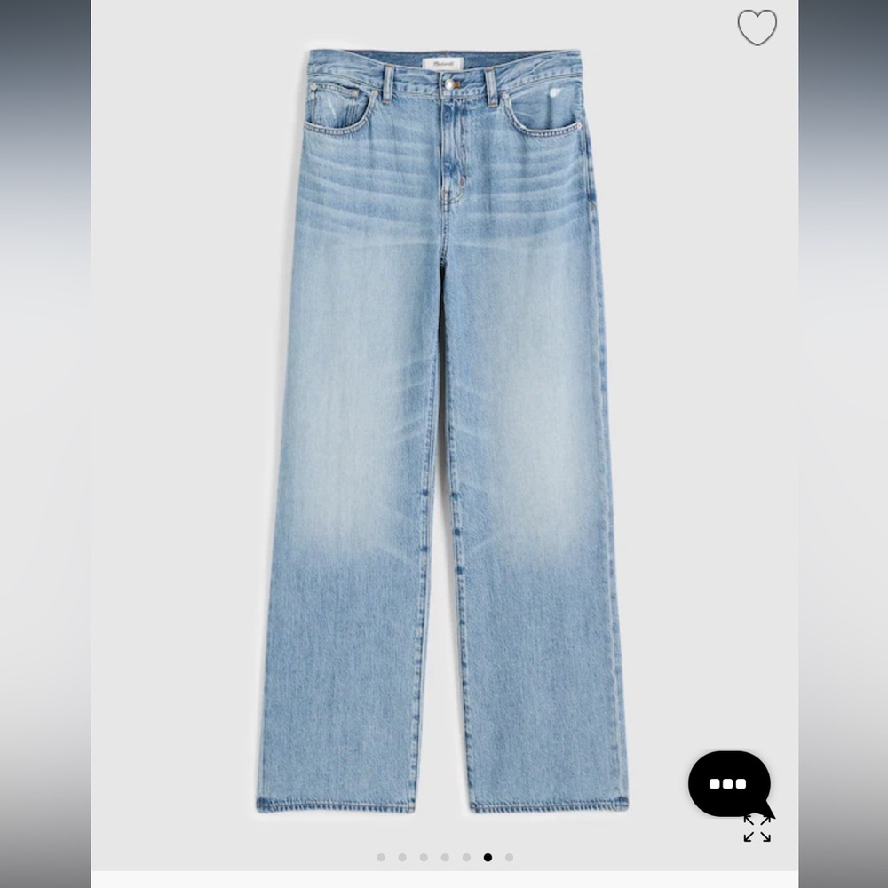 Madewell Pale Blue High-Rise Straight Leg Jeans